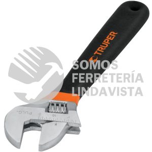 15509 PET-6X LLAVE AJUSTABLE (PERICO) 6" CROMADA MANGO DE PVC TRUPER