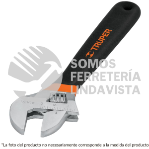 15510 PET-8X LLAVE AJUSTABLE (PERICO) 8" CROMADA MANGO DE PVC TRUPER