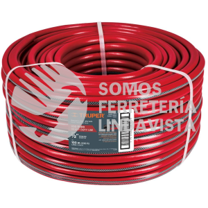 19874 MAN-1/2X METRO DE MANGUERA 1/2" 4 CAPAS EN ROLLO DE 100 M TRUPER