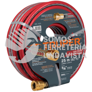 16039 MAN-25X5/8X MANGUERA 5/8" SUPER REFORZADA 4 CAPAS 25 M CONEXIONES METAL TRUPER