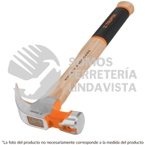 16650 MO-7 MARTILLO PULIDO 7 OZ UÑA CURVA MANGO HICKORY TRUPER GRIP