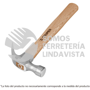 16750 MA-7 MARTILLO PULIDO 7 OZ UÑA CURVA MANGO MADERA TRUPER
