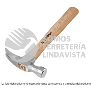16755 43891 MARTILLO PULIDO 20 OZ UÑA RECTA MANGO MADERA TRUPER
