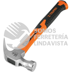 19710 MA-16F MARTILLO 16 OZ UÑA CURVA MANGO FIBRA DE VIDRIO TRUPER