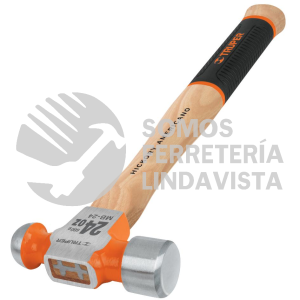 16903 MB-24 MARTILLO PULIDO DE BOLA 24 OZ MANGO HICKORY TRUPER GRIP
