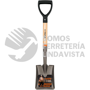 17194 TR-BYC PALA CAJUELERA CUADRADA PUÑO "D" MANGO DE MADERA TRUPER