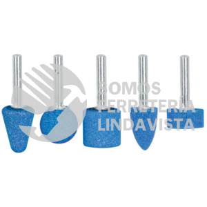 12444 JPM-5X JUEGO DE 5 PIEDRAS MONTADAS ZANCO 1/4" ALTO RENDIMIENTO TRUPER