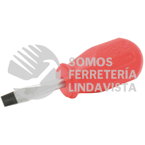 9652R DESTORNILLADOR CON MANGO ROJO, PUNTA PLANA TIPO TROMPO BARRA REDONDA 1/4" X 1-1/2" URREA