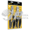 22970 JGO-PIN4 JUEGO DE 4 PINZAS MANGO DE VINIL PRETUL