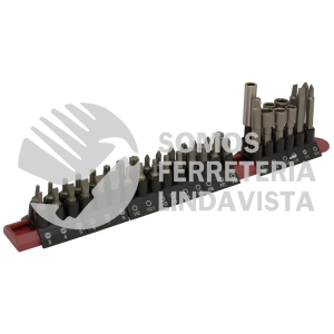 60142 JUEGO COMBINADO DE PUNTAS HEXAGONO DE 1/4" CON ADAPTADOR MAGNETICO, 42 PIEZAS URREA