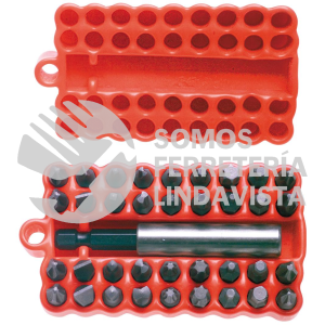 61927 JUEGO COMBINADO DE PUNTAS HEXAGONO DE 1/4" CON ADAPTADOR MAGNETICO, 37 PIEZAS URREA