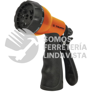 18482 PR-409 PISTOLA PARA RIEGO DE 8 FUNCIONES PLASTICA CON RECUBRIMIENTO TRUPER