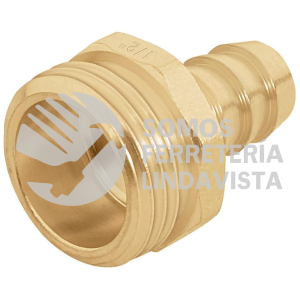 12702 CM-1/2B CONECTOR 1/2" MACHO DE LATON SOLIDO PARA MANGUERA TRUPER