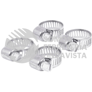 10031 MINI-6B BOLSA CON 4 MINI-ABRAZADERAS 6 DE ACERO INOXIDABLE TRUPER