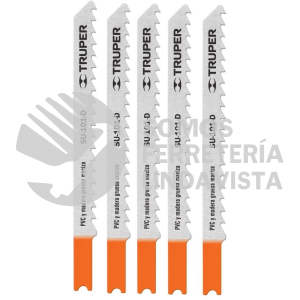 18136 SU-101-D BLISTER CON 5 SEGUETAS 6 DPP ZANCO "U" CORTE RECTO MADERA TRUPER