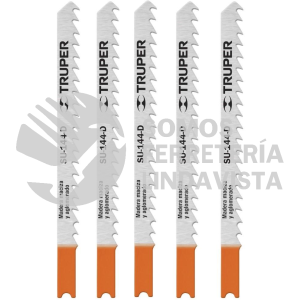 18140 SU-144-D BLISTER CON 5 SEGUETAS 6 DPP ZANCO "U" CORTE RECTO MADERA TRUPER