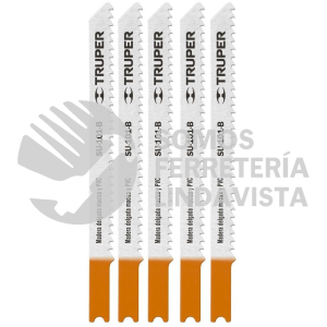 18135 SU-101-B BLISTER CON 5 SEGUETAS 10 DPP ZANCO "U" CORTE RECTO MADERA TRUPER