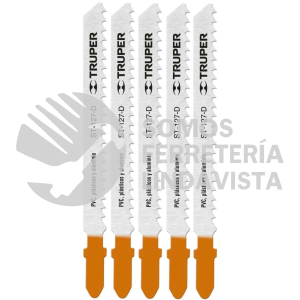 18132 ST-127-D BLISTER CON 5 SEGUETAS 8 DPP ZANCO "T" CORTE RECTO METAL TRUPER