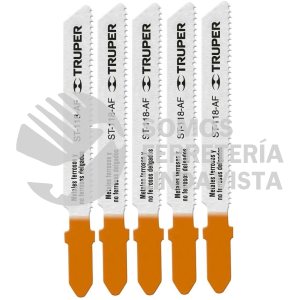 18129 ST-118-AF BLISTER CON 5 SEGUETAS 18 DPP ZANCO "T" CORTE RECTO METAL TRUPER