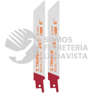 10797 SE-624F BLISTER CON 2 SEGUETAS SIERRA SABLE 6" 24 DPP PARA METAL TRUPER