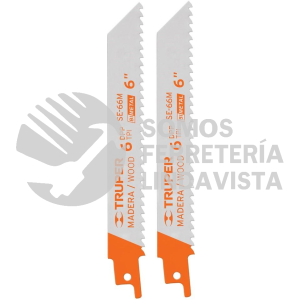 10787 SE-66M BLISTER CON 2 SEGUETAS SIERRA SABLE 6" 6 DPP PARA MADERA TRUPER