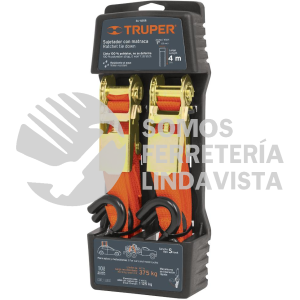 19282 SU-1125R JUEGO DE 2 SUJETADORES CON MATRACA CARGA MAXIMA 1125 KG TRUPER