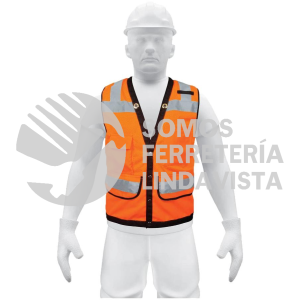 13480 CHS-800N-L CHALECO SEGURIDAD REFORZADO NARANJA CON BOLSAS G TRUPER