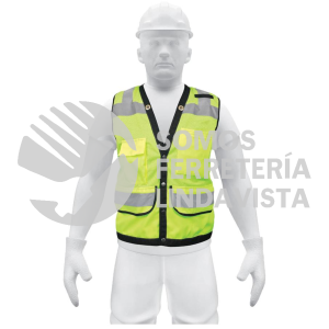 13482 CHS-800V-M CHALECO SEGURIDAD REFORZADO VERDE CON BOLSAS M TRUPER