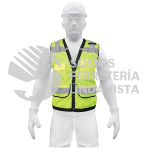 13484 CHS-800V-XL CHALECO SEGURIDAD REFORZADO VERDE CON BOLSAS XG TRUPER