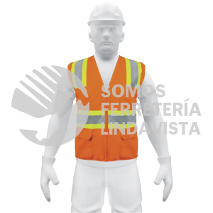 13475 CHS-700N CHALECO DE SEGURIDAD NARANJA MAX VISIBILIDAD Y 6 BOLSAS TRUPER