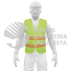 13474 CHS-600V CHALECO DE SEGURIDAD VERDE ALTA VISIBILIDAD CON CIERRE TRUPER