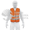 14426 CHS-500N CHALECO DE SEGURIDAD NARANJA CON CINTAS DE ALTA VISIBILIDAD TRUPER