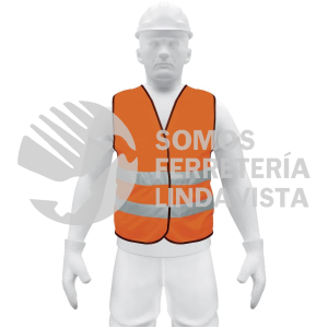 14426 CHS-500N CHALECO DE SEGURIDAD NARANJA CON CINTAS DE ALTA VISIBILIDAD TRUPER