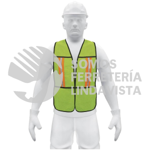 21026 CHS-200V CHALECO DE SEGURIDAD CON CINTAS REFLEJANTES VERDE PRETUL