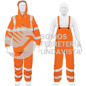 17408 TRA-NAR-M CONJUNTO IMPERMEABLE DOBLE CAPA NARANJA CON REFLEJANTE M TRUPER