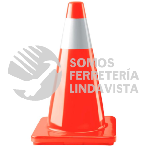 13121 CONO-45R CONO DE PRECAUCION DE 45 CM DE PVC CON REFLEJANTE TRUPER