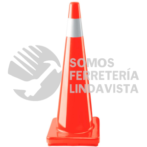 13127 CONO-90R CONO DE PRECAUCION DE 90 CM DE PVC CON REFLEJANTE TRUPER