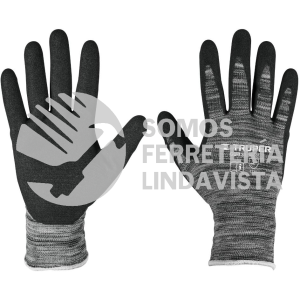 17063 GU-131 GUANTES DE NYLON RECUBIERTOS DE NITRILO ARENOSO CH TRUPER