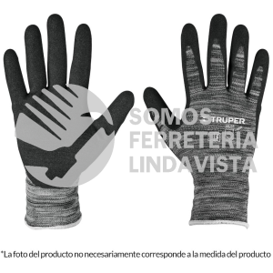 17065 GU-133 GUANTES DE NYLON RECUBIERTOS DE NITRILO ARENOSO G TRUPER
