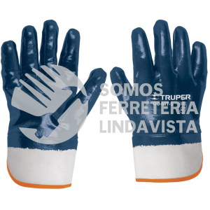 15245 GU-845 GUANTES DE ALGODON RECUBIERTOS DE NITRILO PUÑO SEGURIDAD TRUPER