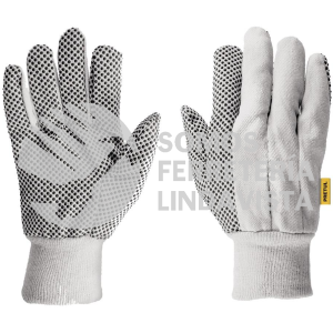20330 GU-455 GUANTES DE ALGODON CON PUNTOS PVC EN PALMA UNITALLA PRETUL