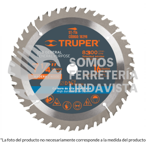 18298 ST-716 DISCO SIERRA 7- 1/4" PARA MADERA 16 DIENTES CENTRO 5/8" TRUPER