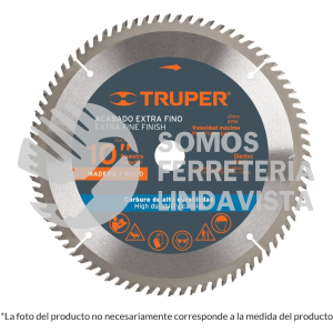 18308 ST-1060E DISCO SIERRA 10" PARA MADERA 60 DIENTES CENTRO 1" TRUPER