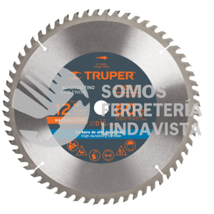 18312 ST-1260E DISCO SIERRA 12" PARA MADERA 60 DIENTES CENTRO 1" TRUPER