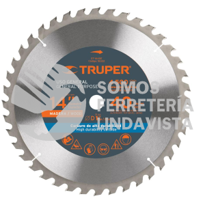 18322 ST-1440E DISCO SIERRA 14" PARA MADERA 40 DIENTES CENTRO 1" TRUPER