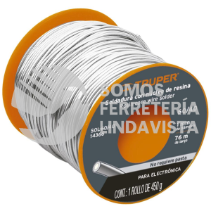 14366 SOL-60/40 SOLDADURA CON NUCLEO RESINA 60/40 PARA ELECTRONICA 450 G TRUPER