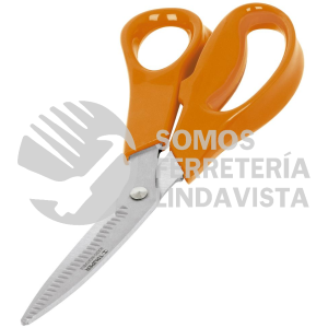 18564 TIMU-8E TIJERA 8" MULTIUSOS DE ACERO INOXIDABLE CUCHILLAS DENTADAS TRUPER