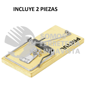 23709 RAT-4M BOLSA CON 2 TRAMPAS DE 4" DE MADERA PARA RATON PRETUL