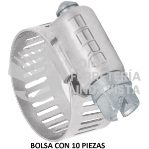 44232 AB-4 BOLSA CON 10 ABRAZADERAS REFORZADAS # 4 3/8 - 5/8" FIERO