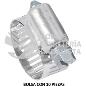44234 AB-8 BOLSA CON 10 ABRAZADERAS REFORZADAS # 8 5/8 - 7/8" FIERO